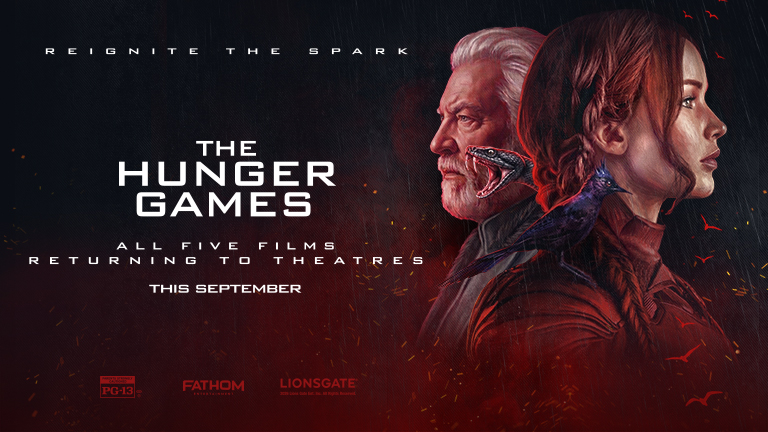 Tickets Now on Sale as The Hunger Games: All Five Films Returns to Theatres from Lionsgate and Fathom Entertainment September 3–7 in Anticipation of The Hunger Games: Sunrise on the Reaping