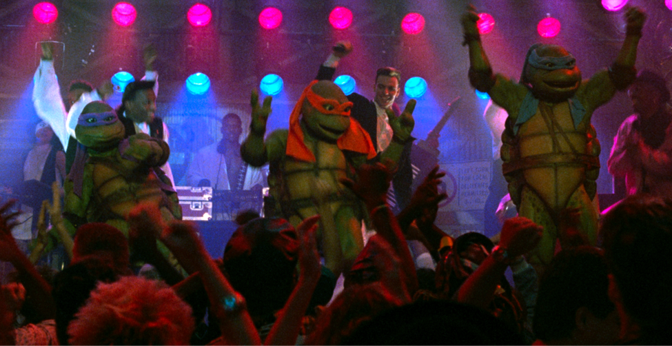 Still from Teenage Mutant Ninja Turtles II: The Secret of the Ooze.